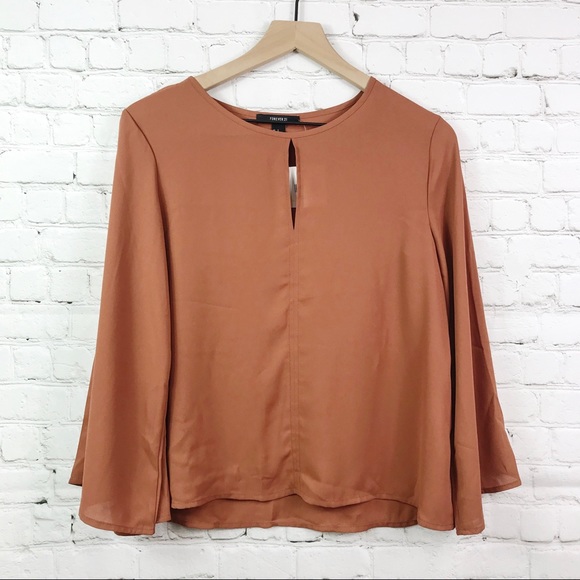 Forever21 Mauve Bell bottom Blouse - Picture 1 of 6